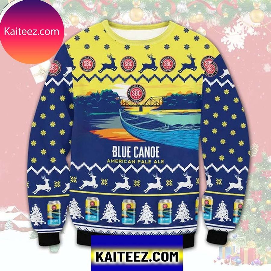 Blue Canoe American Pale Ale 3D Christmas Ugly Sweater