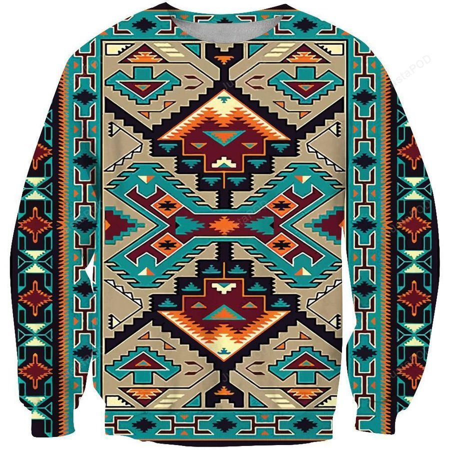 Blue Tribe Design Ugly Christmas Sweater, All Over Print Sweatshirt, Ugly Sweater, Christmas Sweaters, Hoodie, Sweater
