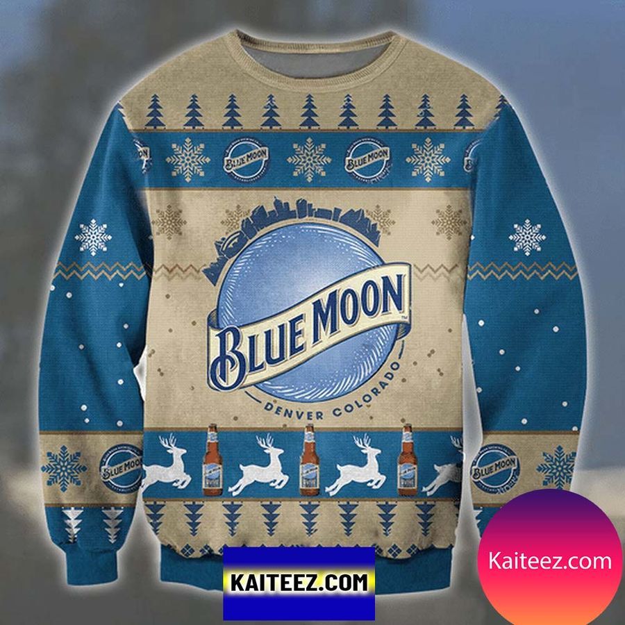Bluemoon Beer 3D Christmas Ugly Sweater