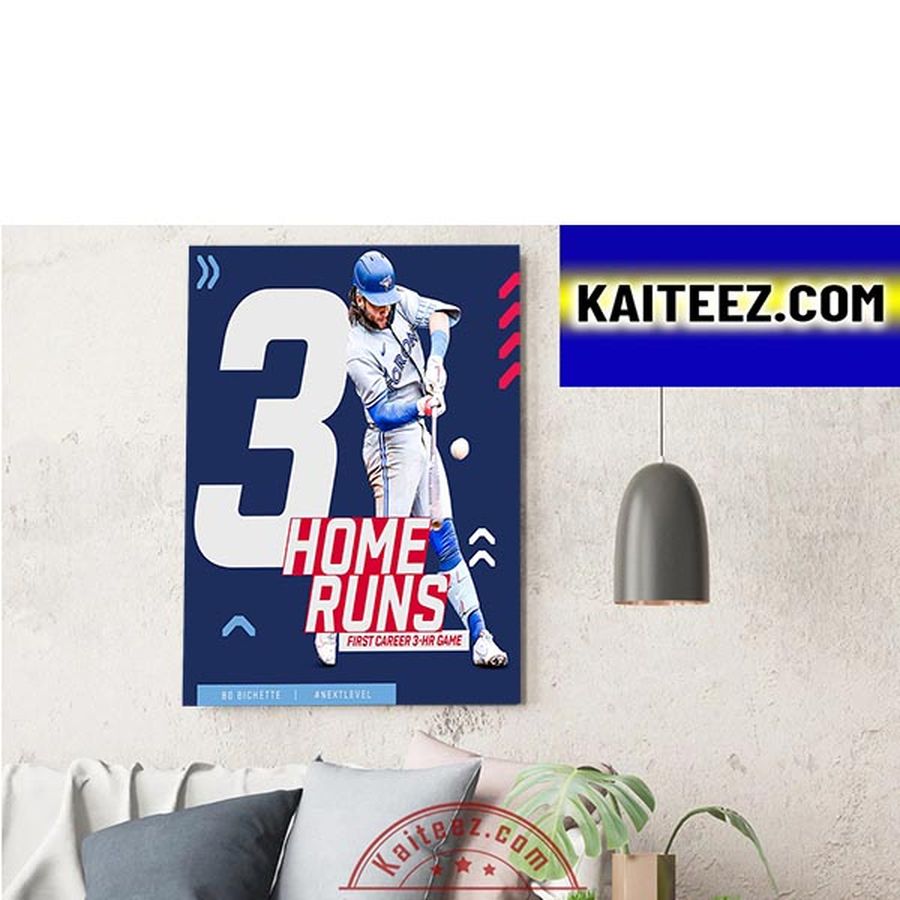 Bo Bichette 3 Home Runs First Career 3 HR Game For Toronto Blue Jays Decorations Poster Canvas Poster Home Decor Poster Canvas