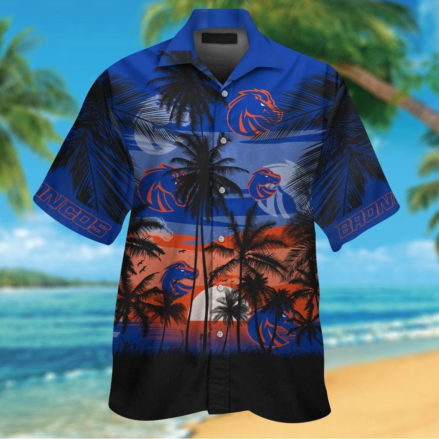 Boise State Broncos Short Sleeve Button Up Tropical Aloha Hawaiian Shirts For Men Women Shirt