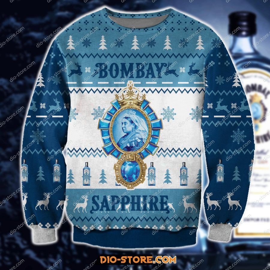 Bombay Sapphire Knitting Pattern 3D Print Ugly Christmas Sweater Hoodie All Over Printed Cint10393, All Over Print, 3D Tshirt, Hoodie, Sweatshirt