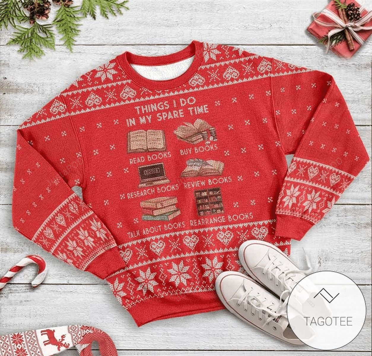 Book Lovers Things I Do Ugly Sweater