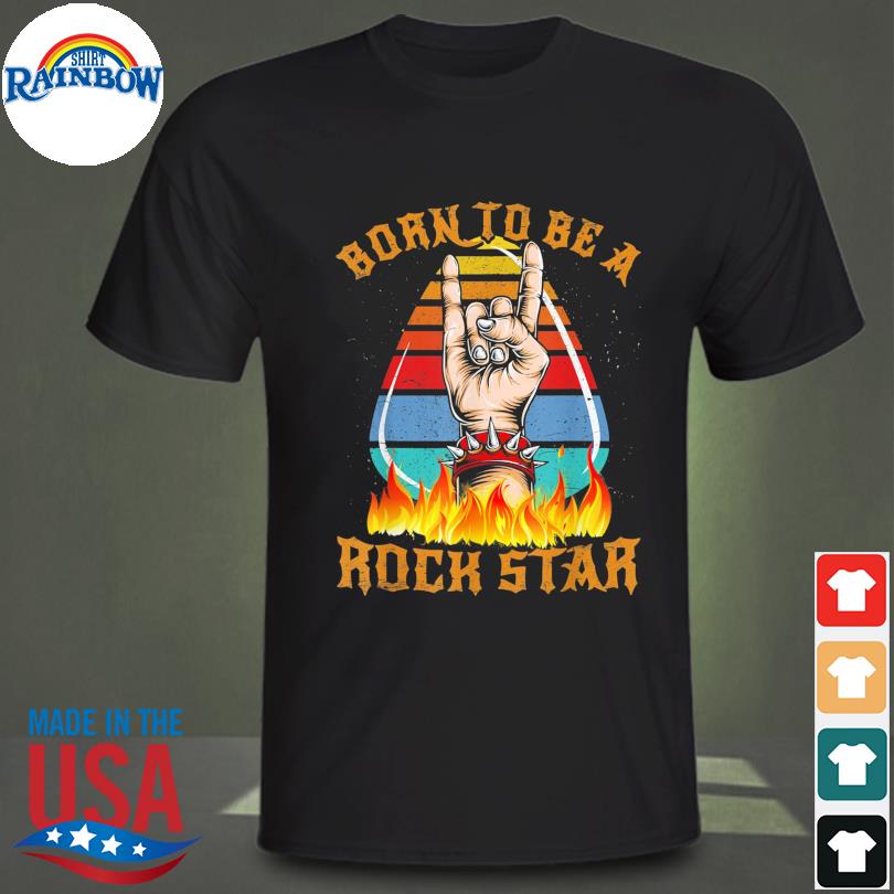 Born to be rock star hand horns vintage shirt