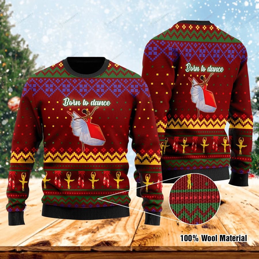Born To Dance Ugly Christmas Sweater - 2289