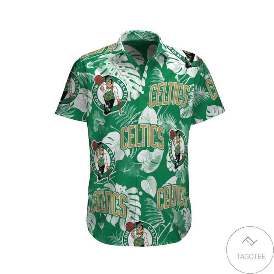 Boston Celtics Logo Tropical Hawaiian Shirt