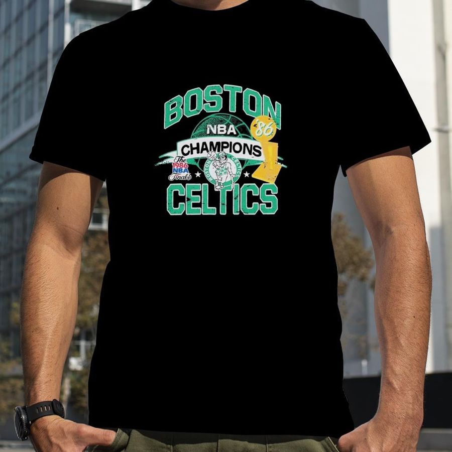 Boston Celtics Mitchell and Ness NBA Champs History Vintage T Shirt