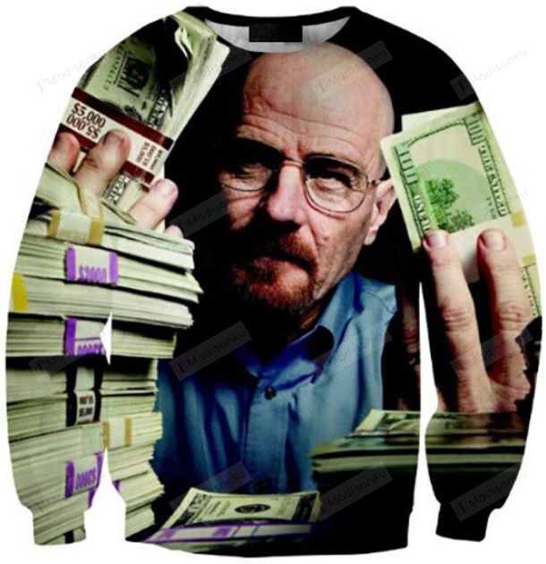 Breaking Bad Cash Rich Ugly Christmas Sweater, All Over Print Sweatshirt