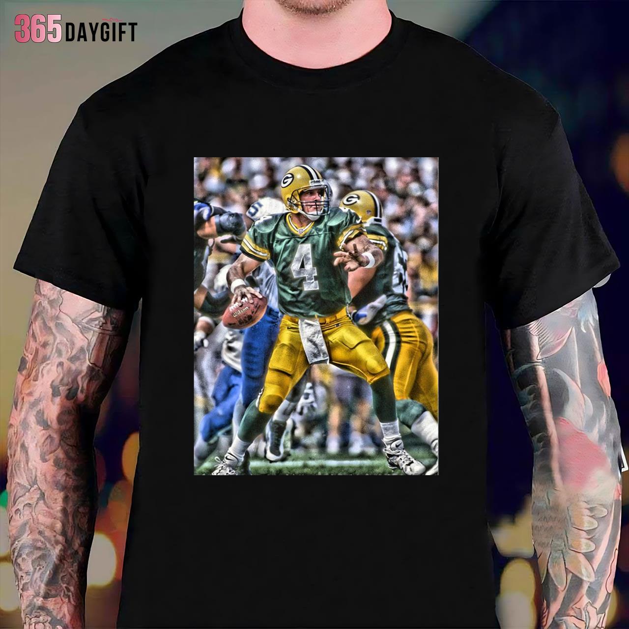 Brett Favre Green Bay Packers T-Shirt By Joe Hamilton