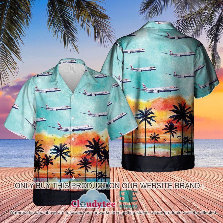 British Airways Plane palm tree Hawaiian Shirt, Shorts – LIMITED EDITION