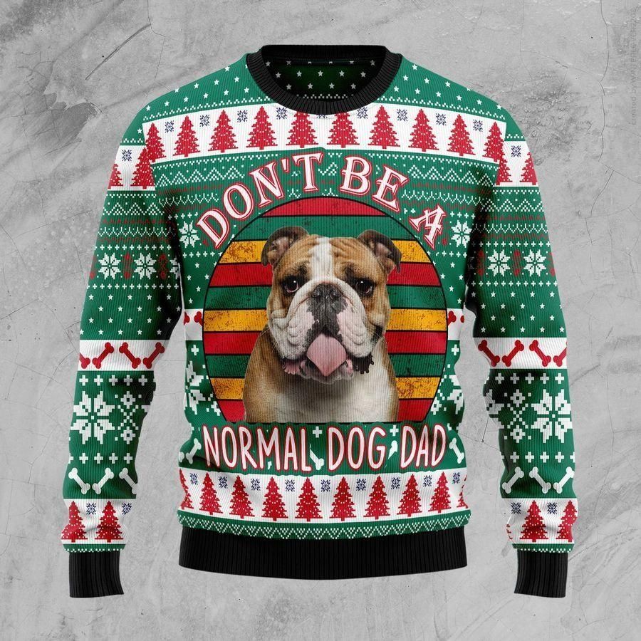 Bulldog Dad Ugly Christmas Sweater - 142