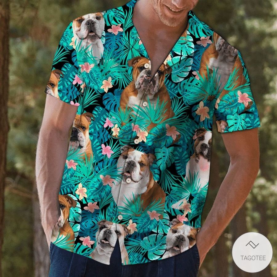 Bulldog Tropical Hawaiian Shirt