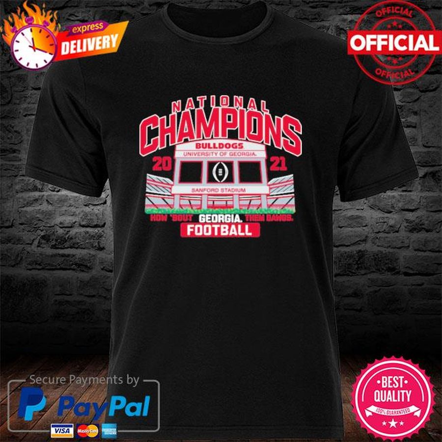 Bulldogs College Football Playoff 2021 National Champions Stadium Schedule Shirt