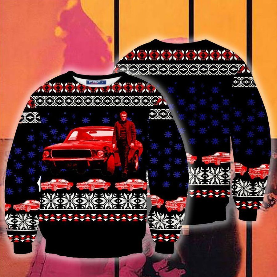 Bullitt 1968 Ugly Christmas Sweater, All Over Print Sweatshirt, Ugly Sweater, Christmas Sweaters, Hoodie, Sweater