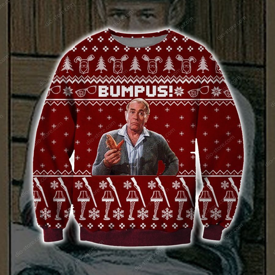 Bumpus Ugly Christmas Sweater All Over Print Sweatshirt Ugly Sweater