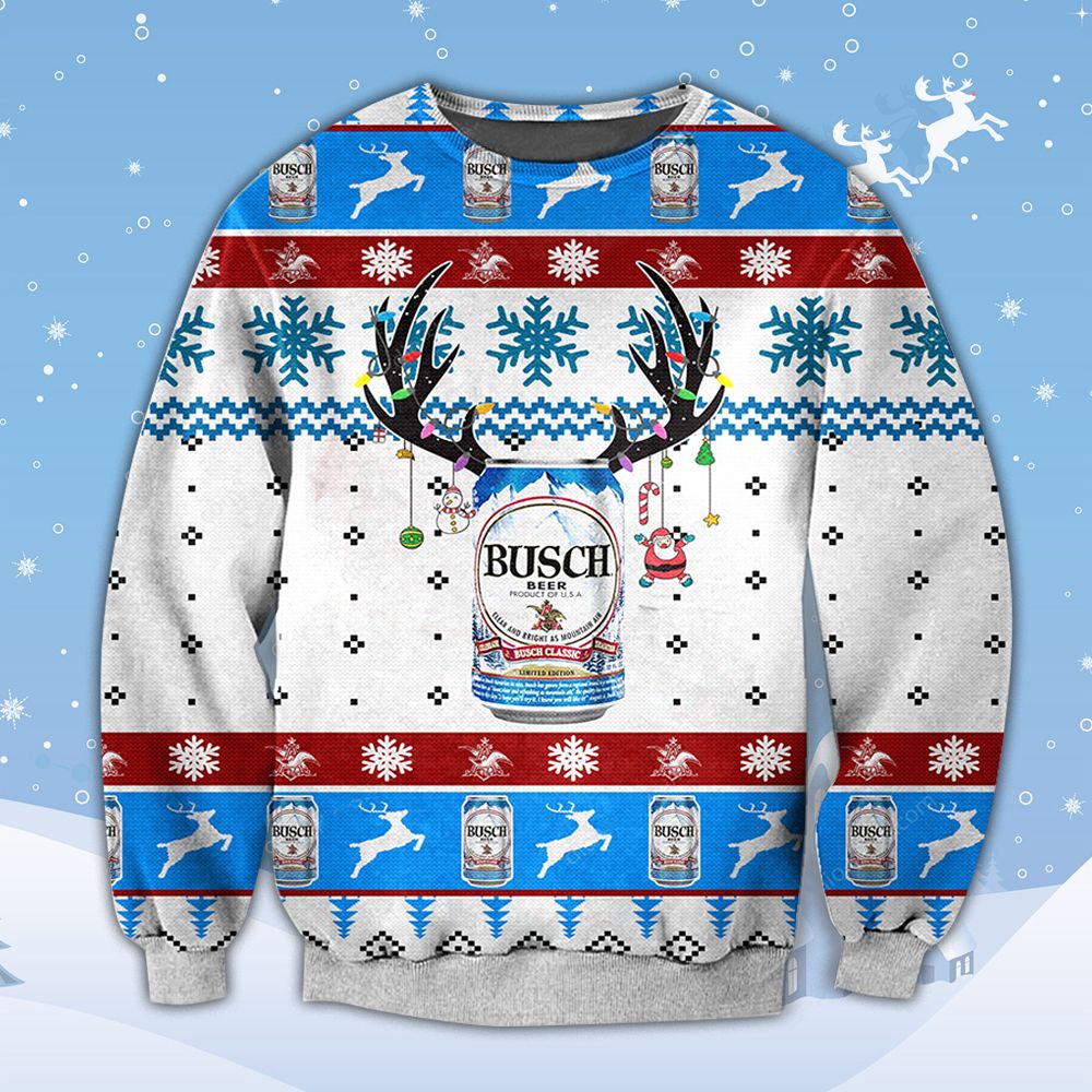 Busch Beer can Busch classic Ugly Sweater