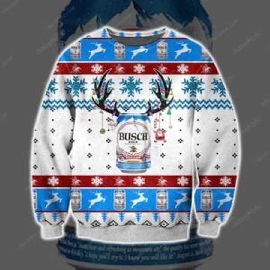 Busch Beer Knitting Ugly Christmas Sweater All Over Print Sweatshirt