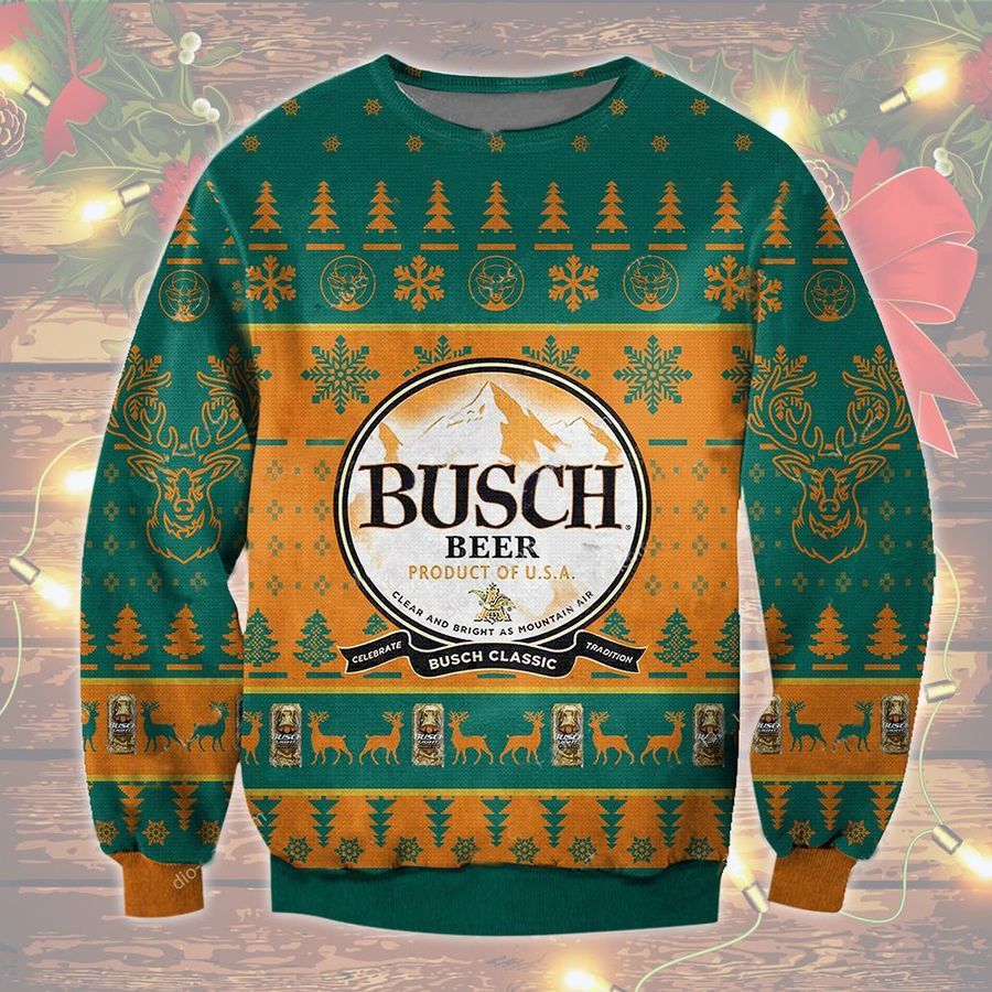 Busch Classic Beer USA  Ugly Sweater Christmas