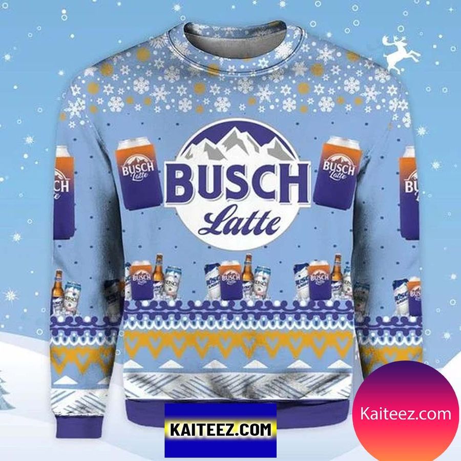 Busch Latte 3D Christmas Ugly Sweater