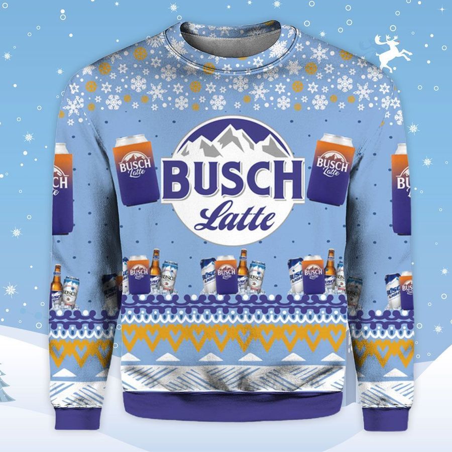 Busch Latte beer classic 3D Full Printed Wool Ugly Sweater