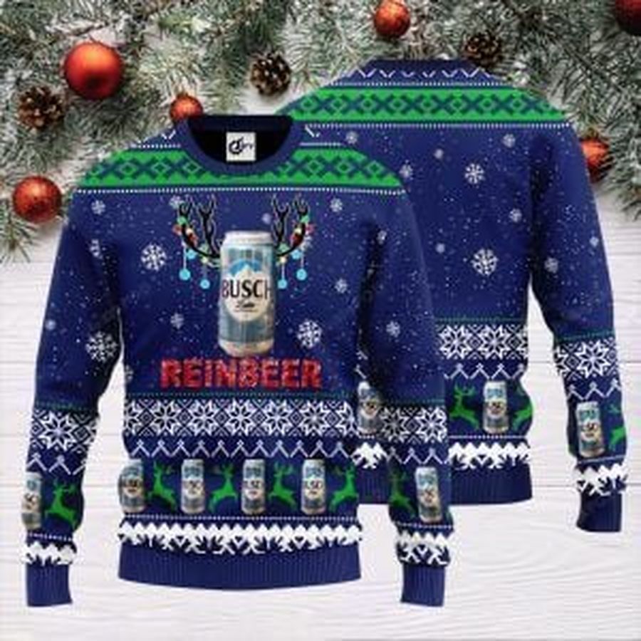 Busch Latte Reinbeer Christmas Ugly Sweater, Ugly Sweater, Christmas Sweaters, Hoodie, Sweater