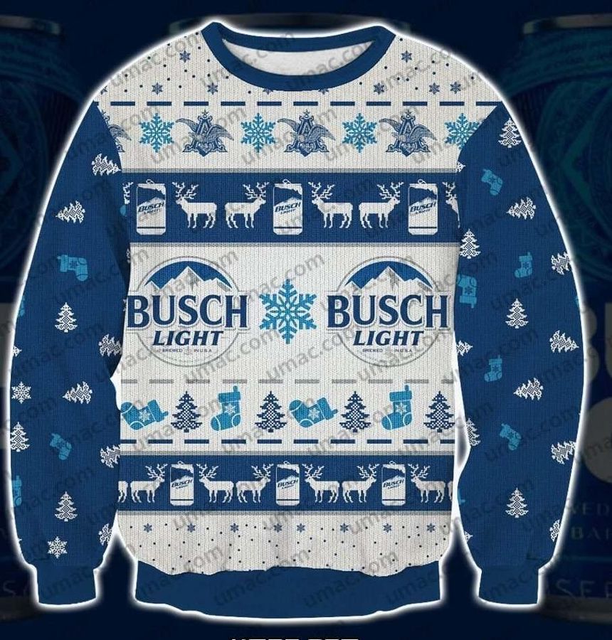 Busch Light 3D Print Christmas Sweater