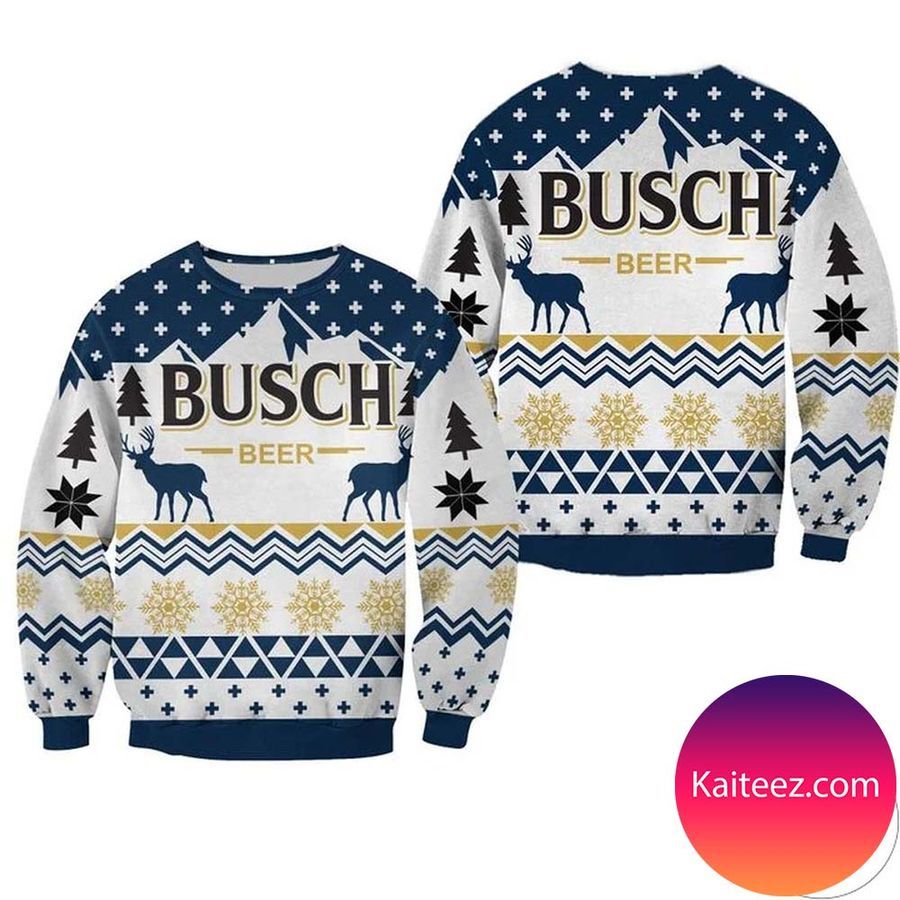 Busch Light Christmas Sweate All Over Print Ugly Sweater
