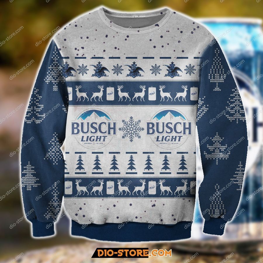 Busch Light Knitting Pattern 3D Print Ugly Christmas Sweater 1292020 Hoodie All Over Printed Cint10287, All Over Print, 3D Tshirt, Hoodie, Sweatshirt