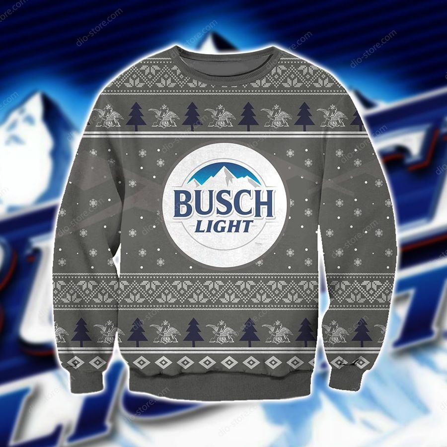Busch Light Knitting Pattern 3D Print Ugly Christmas Sweater Hoodie All Over Printed Cint10460, All Over Print, 3D Tshirt, Hoodie, Sweatshirt