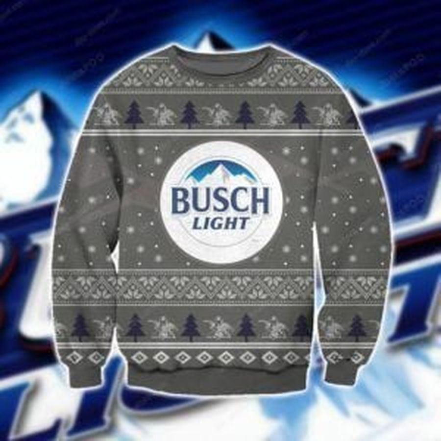 Busch Light Knitting Ugly Christmas Sweater All Over Print Sweatshirt