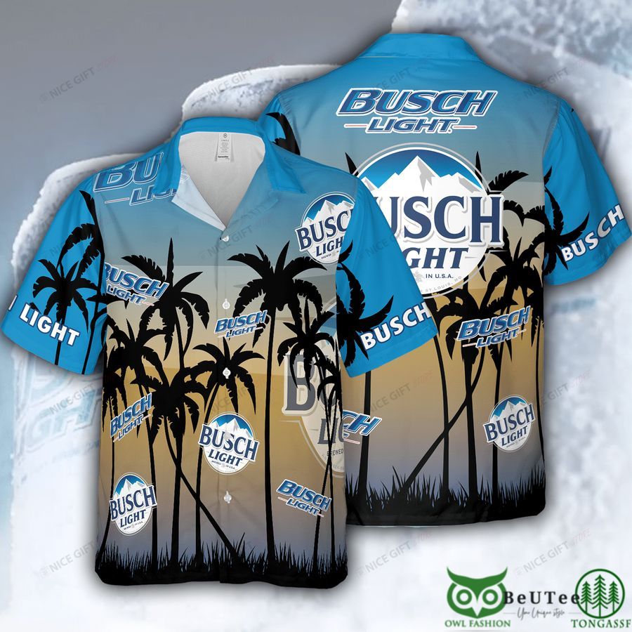 Busch Light Palm Forest Blue Hawaii 3D Shirt