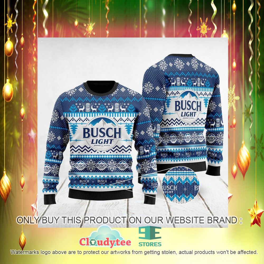 Busch Light White Blue Ugly WhChristmas Sweater – LIMITED EDITION