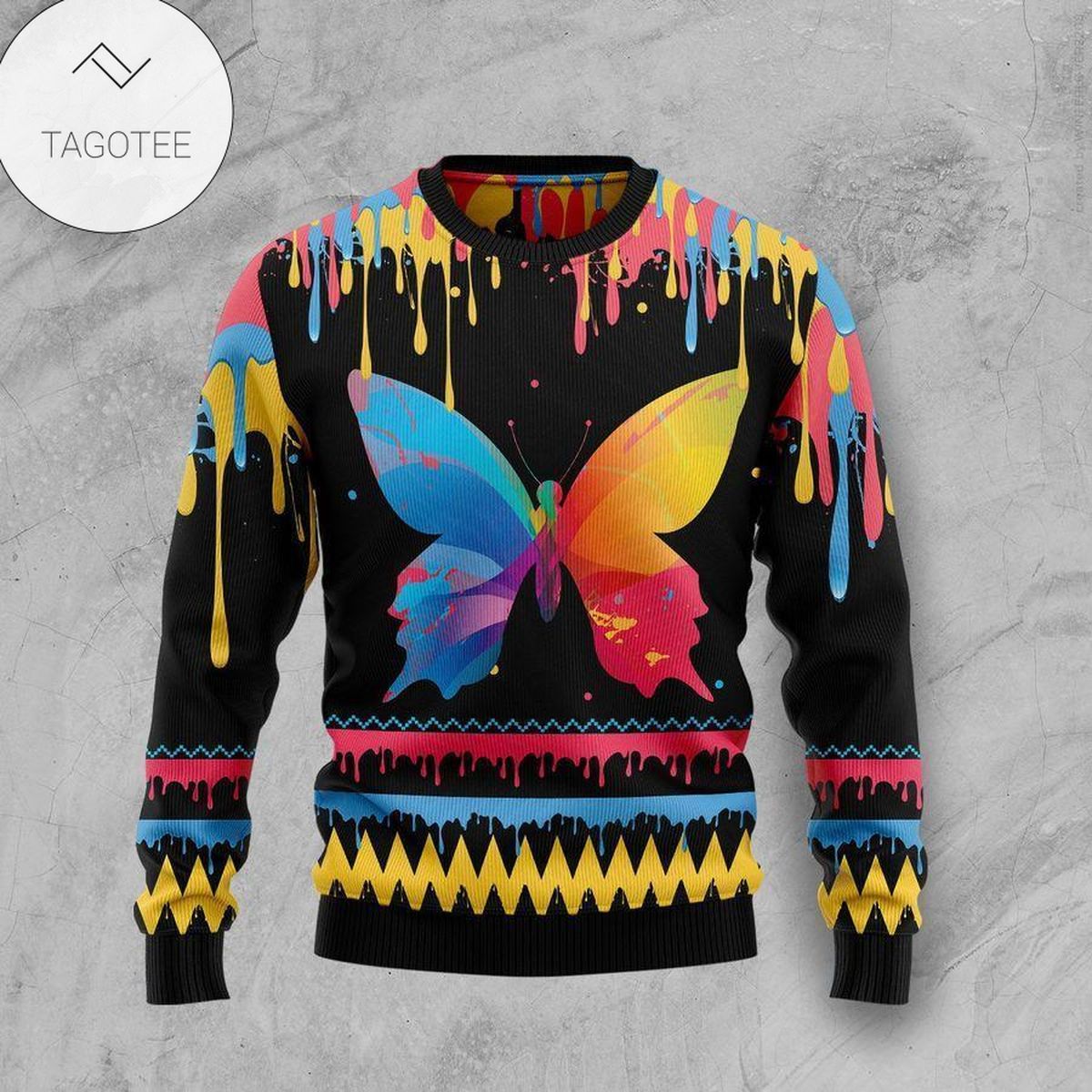Butterfly Colorful Ugly Sweater