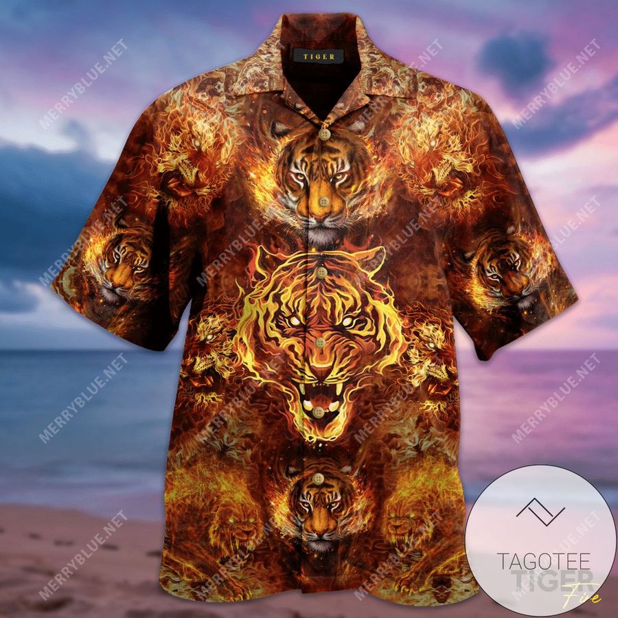 Buy Fire Tiger Unisex Authentic Hawaiian Shirt 2022