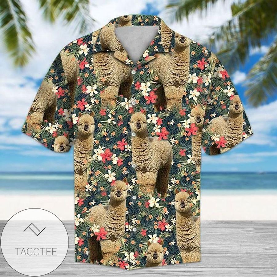 Buy Tropical Alpaca Authentic Hawaiian Shirt 2022