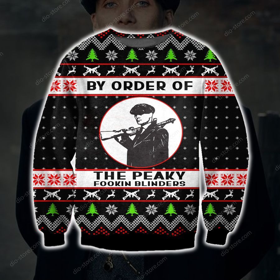 By Order Of The Peaky Blinders Knitting Pattern 3D Print Ugly Sweater Hoodie All Over Printed Cint10535, All Over Print, 3D Tshirt, Hoodie, AOP shirt