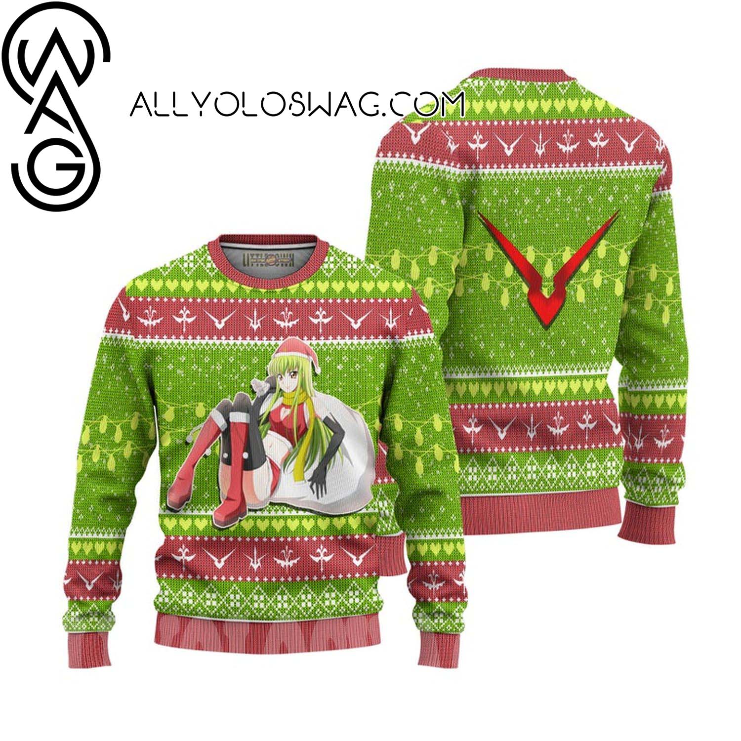 C C Code Geass Anime Ugly Christmas Sweater