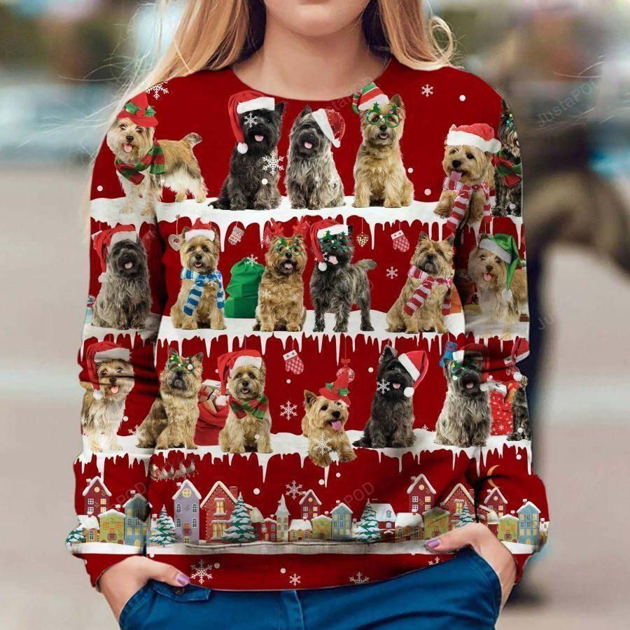 Cairn Terrier Ugly Christmas Sweater All Over Print Sweatshirt Ugly