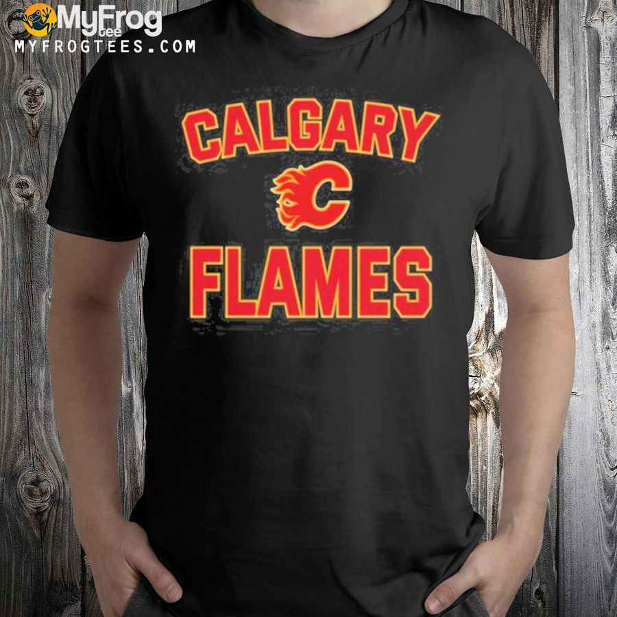 Calgary flames heathered gray victory arch shirt