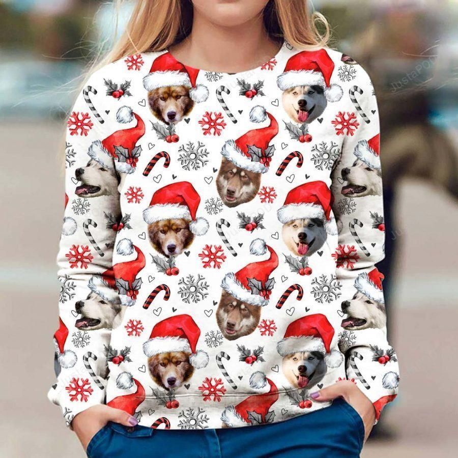 Canadian Eskimo Dog Ugly Christmas Sweater All Over Print Sweatshirt