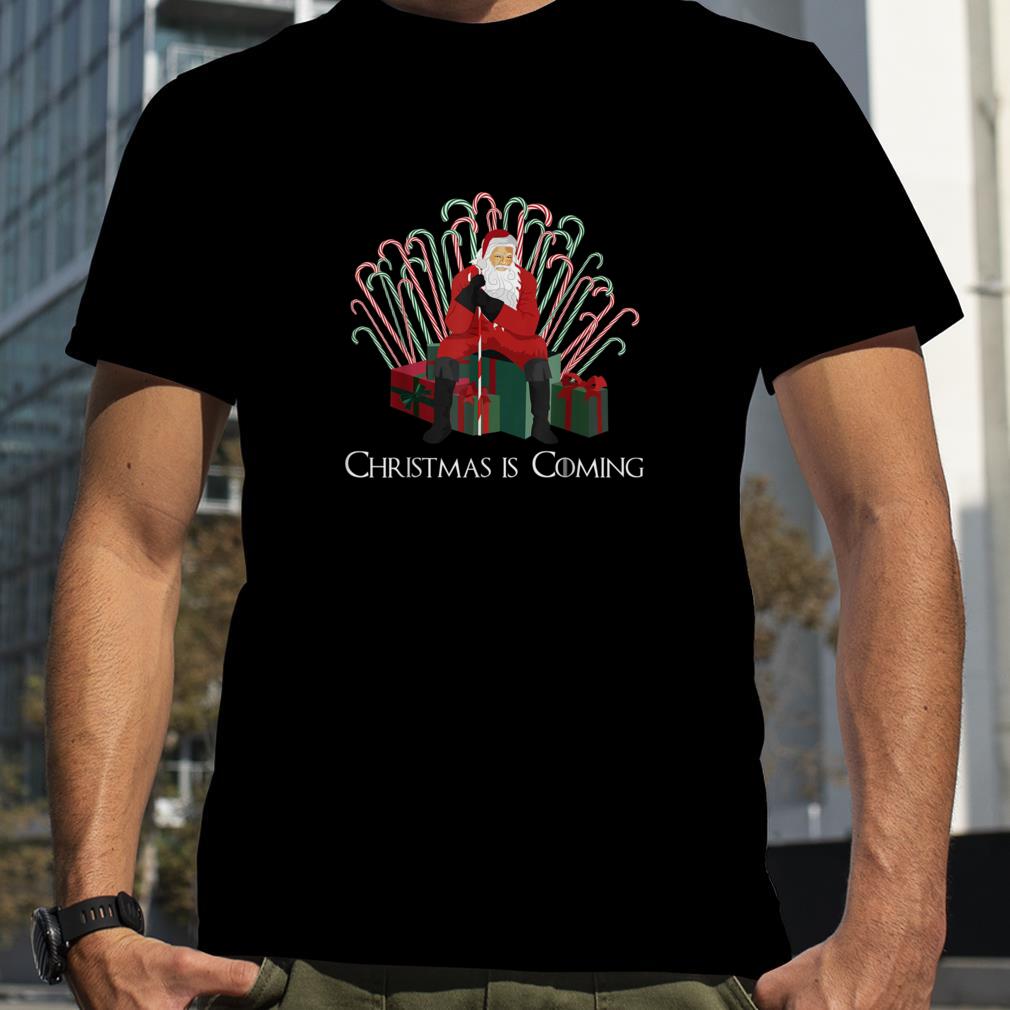 Candy Cane Throne Santa Ugly Christmas Xmas T Shirt