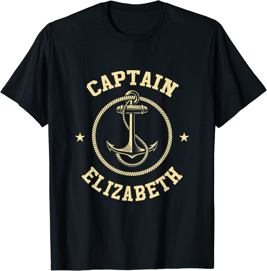 Captain Elizabeth Funny Personalized Name Sailing Boat