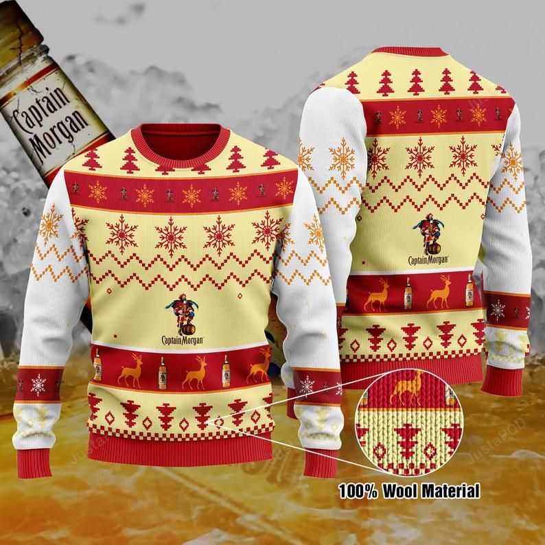 Captain Morgan Christmas For Unisex Ugly Christmas Sweater, All Over Print Sweatshirt, Ugly Sweater, Christmas Sweaters, Hoodie, Sweater