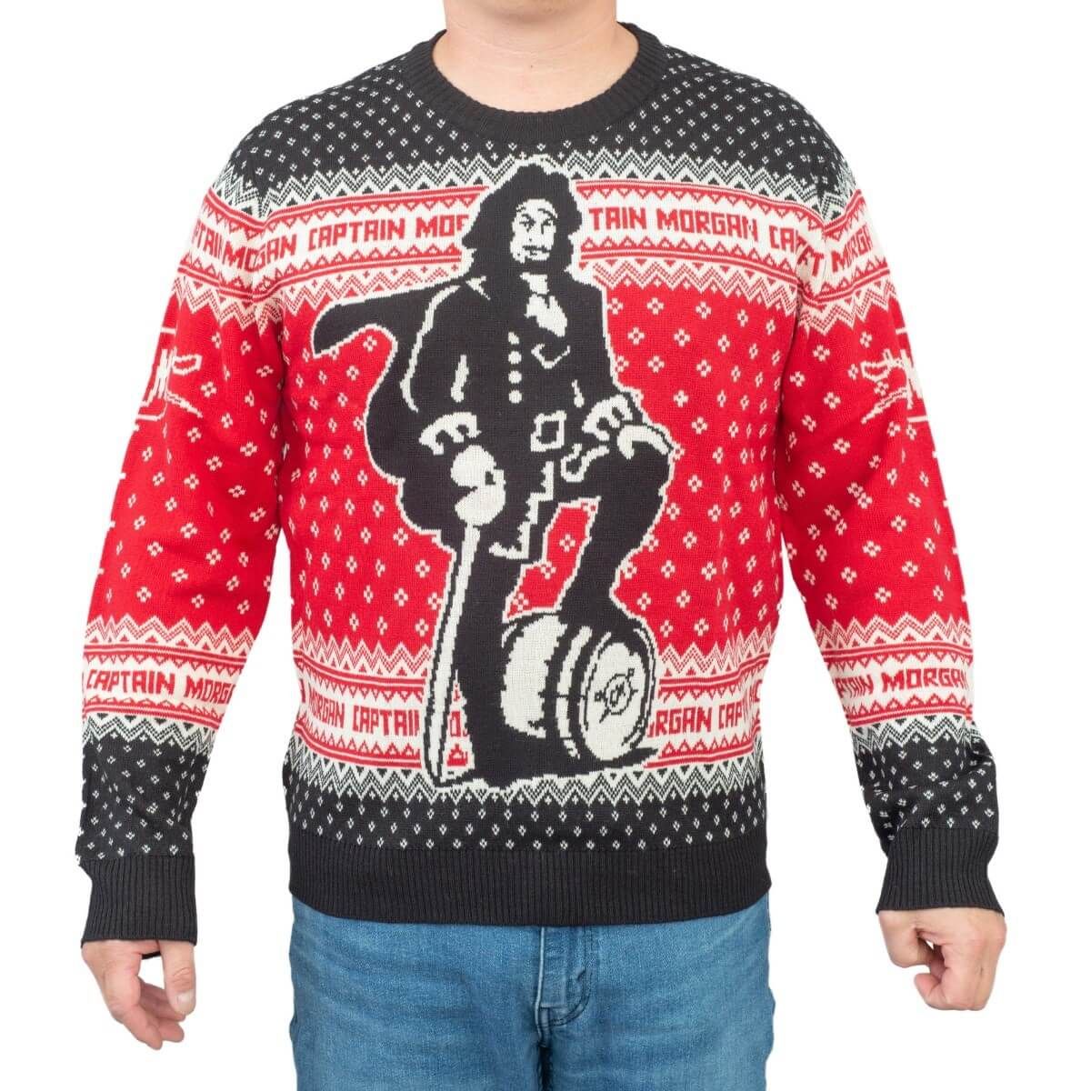 Captain Morgan The Standing Captain Ugly Christmas Sweater, All Over Print Sweatshirt, Ugly Sweater, Christmas Sweaters, Hoodie, Sweater