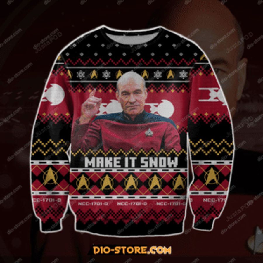 Captain Picard Star Trek Ugly Christmas Sweater All Over Print
