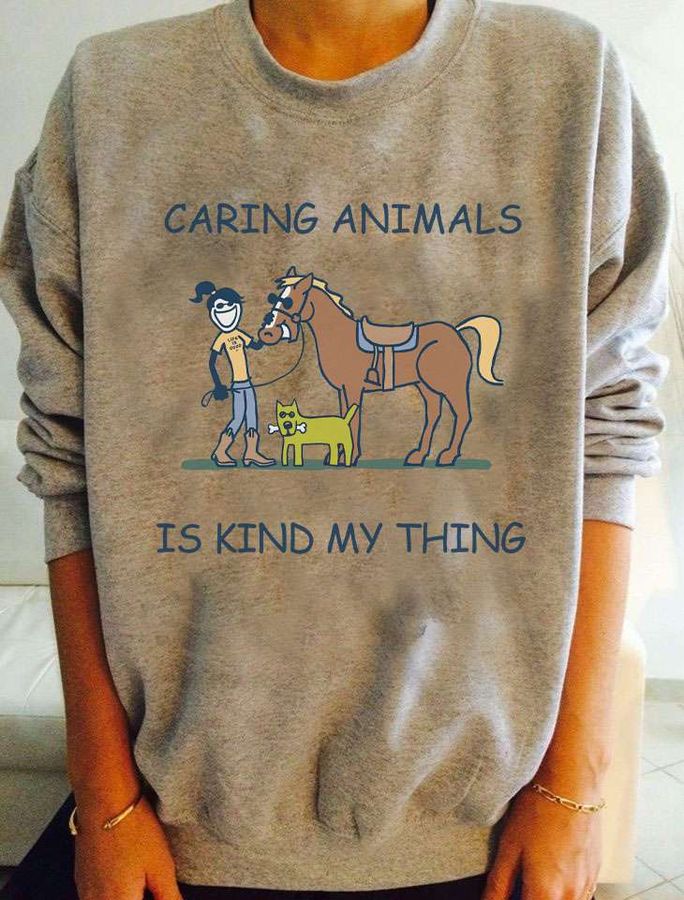 Caring animals is kind my thing – Girl loves horse, horse and dog