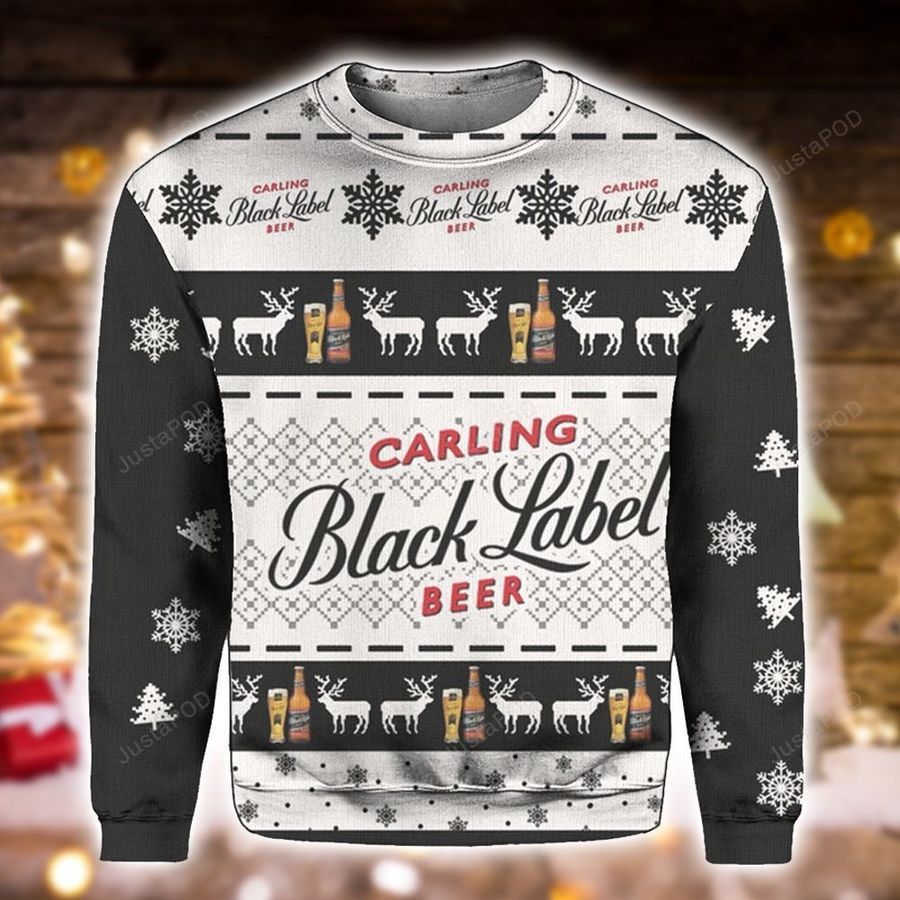 Carling Black Label Ugly Christmas Sweater All Over Print Ugly