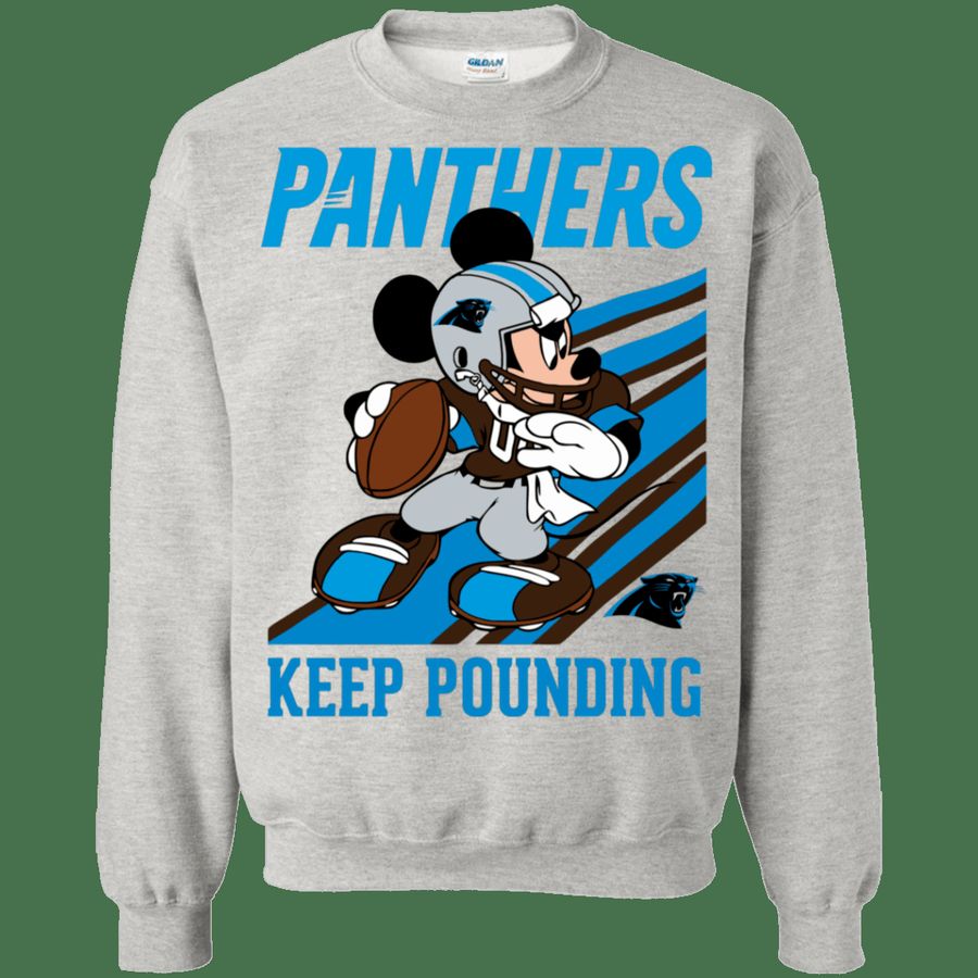 Carolina Panthers Slogan Keep Pounding Mickey Mouse Sweatshirt, Gifts