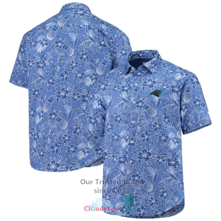 Carolina Panthers Tommy Bahama Lua Tiki Blue Hawaiian Shirt – LIMITED EDITION – LIMITED EDITION