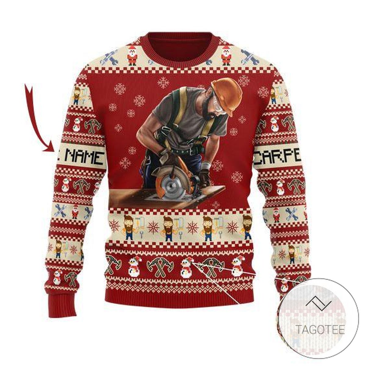 Carpenter Christmas Ugly Holiday Ugly Sweater